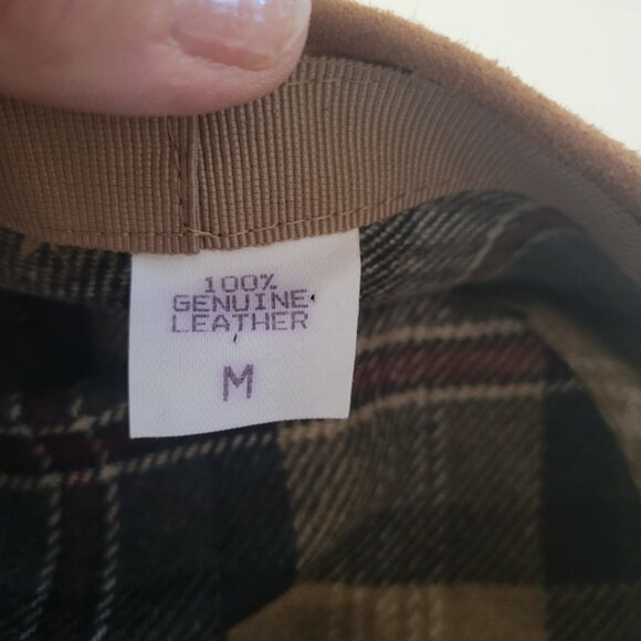 Vintage All Leather Peaked Gentleman's Cap or Ivy Cap - Picture 4 of 4